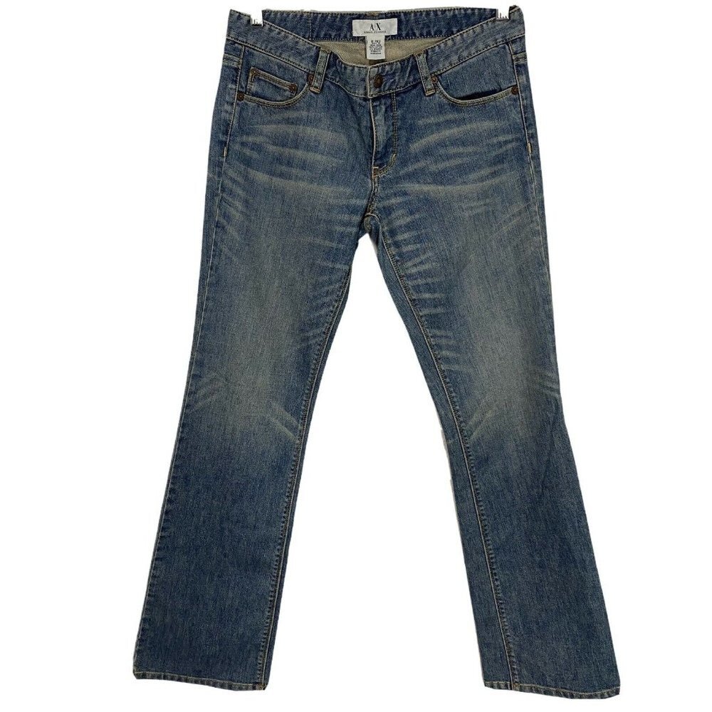 A/X Armani Exchange Ultra Low Rise Distressed Flare size 30 8 R Vintage